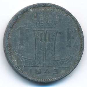 Belgium, 1 franc, 1943