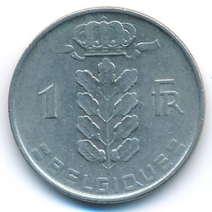 Belgium, 1 franc, 1958