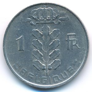 Belgium, 1 franc, 1967