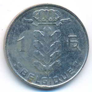 Belgium, 1 franc, 1976
