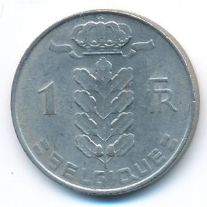 Belgium, 1 franc, 1977