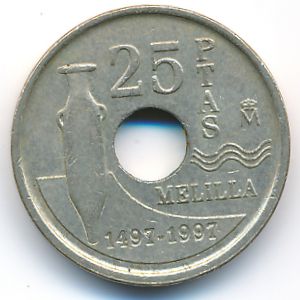 Испания, 25 песет (1997 г.)