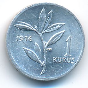 Turkey, 1 kurus, 1975–1977