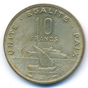 Djibouti, 10 francs, 1983