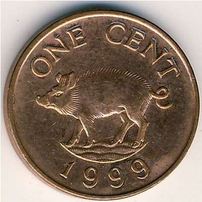Bermuda Islands, 1 cent, 1999–2008