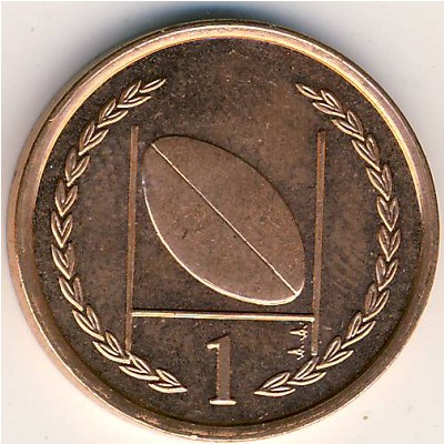 Isle of Man, 1 penny, 1996–1998
