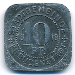 Фройденштадт., 10 пфеннигов (1918 г.)
