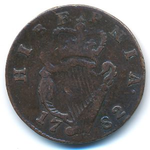 Ирландия, 1/2 пенни (1774–1782 г.)