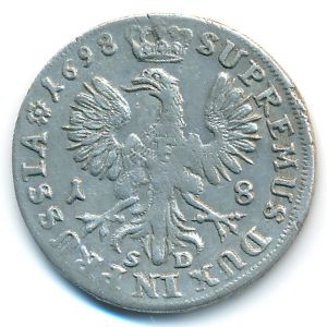 Brandenburg-Prussia, 18 groschen, 1698–1700