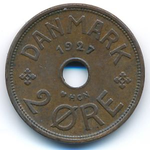 Denmark, 2 ore, 1926–1927