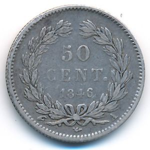 Франция, 50 сентим (1845–1848 г.)