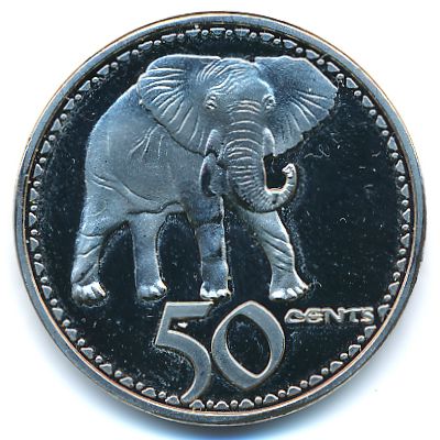 Rhodesia., 50 cents, 2018