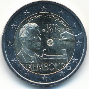 Luxemburg, 2 euro, 2019