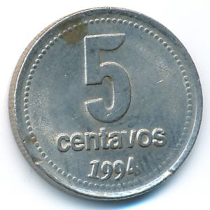 Аргентина, 5 сентаво (1994 г.)