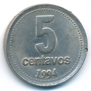 Аргентина, 5 сентаво (1994 г.)