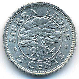 Sierra Leone, 5 cents, 1964