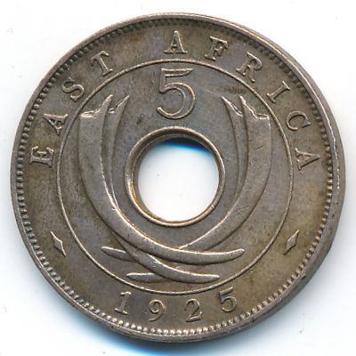 East Africa, 5 cents, 1925