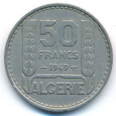 Algeria, 50 francs, 1949