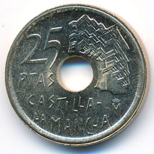 Испания, 25 песет (1996 г.)