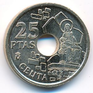 Испания, 25 песет (1998 г.)