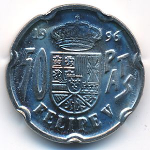 Spain, 50 pesetas, 1996