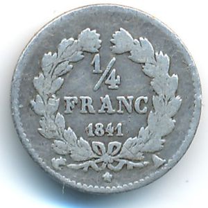 France, 1/4 franc, 1831–1845