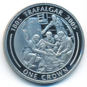 Gibraltar, 1 crown, 2005