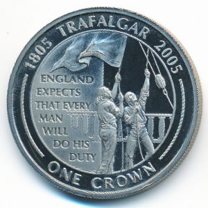 Gibraltar, 1 crown, 2005