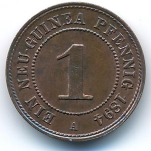 German New Guinea, 1 pfennig, 1894