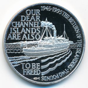 Alderney, 2 pounds, 1995