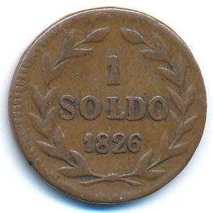 Lucca, 1 soldo, 1826