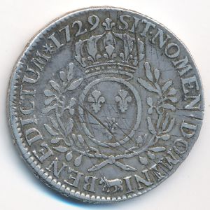 France, 1 ecu, 1726–1740