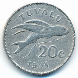 Tuvalu, 20 cents, 1994
