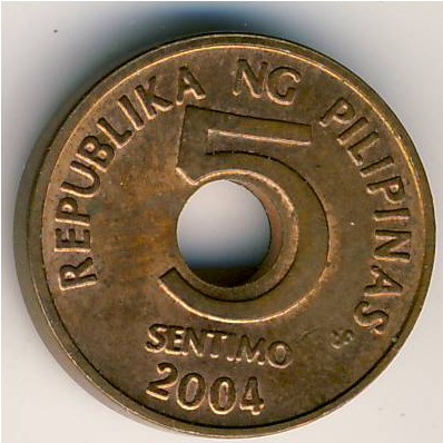 Филиппины, 5 сентимо (1995–2017 г.)