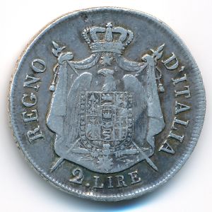 Италия, 2 лиры (1807–1814 г.)