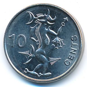 Solomon Islands, 10 cents, 2012