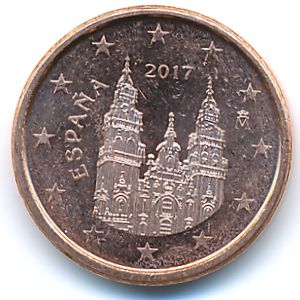 Spain, 1 euro cent, 2010–2022