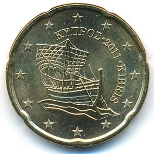 Cyprus, 20 euro cent, 2008–2020
