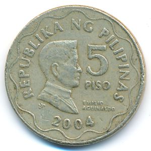 Philippines, 5 piso, 2004