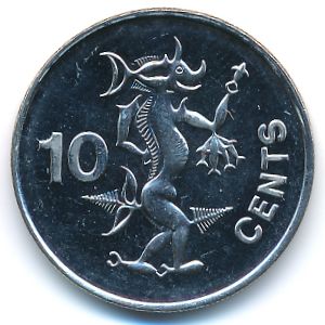 Solomon Islands, 10 cents, 2000