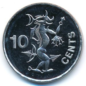 Solomon Islands, 10 cents, 2000