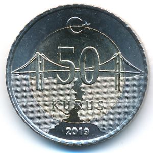 Turkey, 50 kurus, 2019