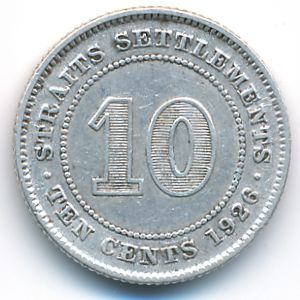 Straits Settlements, 10 cents, 1926