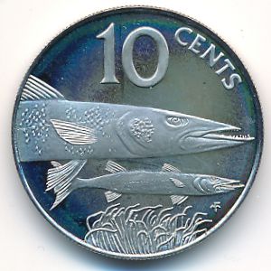 Виргинские острова, 10 центов (1985 г.)