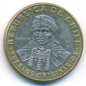 Чили, 100 песо (2012 г.)