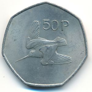 Ирландия, 50 пенсов (1970–2000 г.)