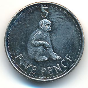 Gibraltar, 5 pence, 2010–2011
