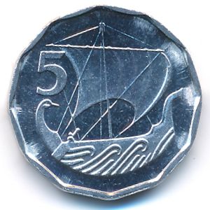 Cyprus, 5 mils, 1982