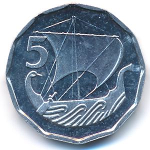 Cyprus, 5 mils, 1982