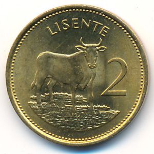 Lesotho, 2 lisente, 1979–1989